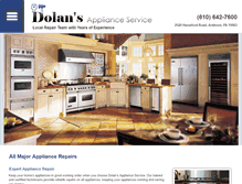 Tablet Screenshot of dolansapplianceservice.com